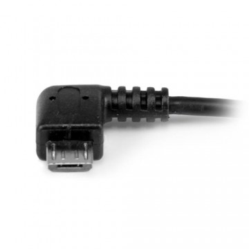 StarTech.com Cavo Adattatore micro USB a USB femmina angolato a destra OTG da viaggio 12cm M/F - Nero