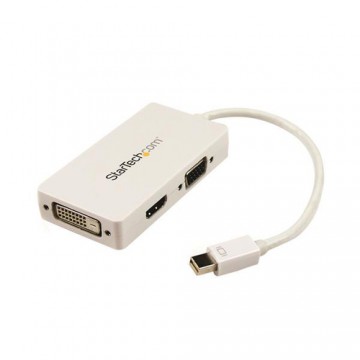 StarTech.com Adattatore Mini DisplayPort a HDMI, DVI & VGA - Convertitore mDP per macbook 3 in 1 - bianco