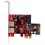 StarTech.com Scheda Espansione PCI Express USB 3.0 a 4 porte - 2 interne, 2 esterne - Adattatore PCIe alimentato SATA