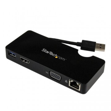 StarTech.com Mini Docking Station Universale per Laptop USB 3.0 con uscita HDMI/VGA e Gigabit Ethernet USB3.0