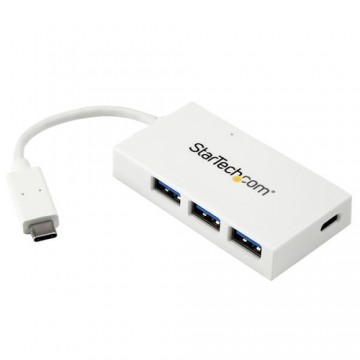 StarTech.com Hub USB-C a 4 porte USB 3.0 - Perno e Concentratore USB Tipo C con 1x USB-C e 3x USB-A - Bianco