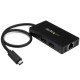StarTech.com Hub USB 3.0 a 3 porte con USB-C e Ethernet Gigabit - Include Adattatore di Alimentazione