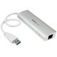 StarTech.com Hub USB 3.0 a 3 porte con Adattatore NIC Ethernet Gigabit Gbe