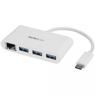 StarTech.com Hub USB 3.0 a 3 porte con Gigabit Ethernet - USB-C a 3x USB-A - Bianco