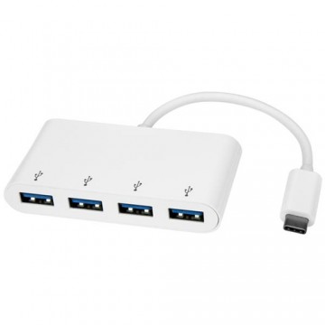 StarTech.com Hub USB-C a 4 porte USB 3.0 - USB-C a 4x USB-A - Alimentato via bus - Bianco