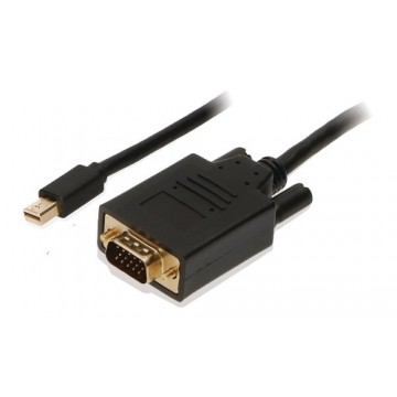 2-Power CAB0027A cavo e adattatore video 1 m VGA (D-Sub) Mini DisplayPort Nero