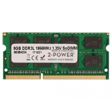 2-Power 2P-IN3V8GNBJMXLV memoria 8 GB DDR3L 1866 MHz