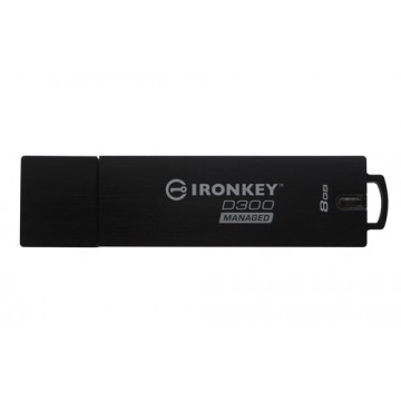 Kingston Technology IronKey D300 unità flash USB 8 GB USB tipo A 3.2 Gen 1 (3.1 Gen 1) Nero