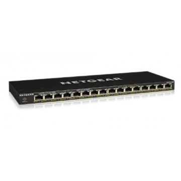 Netgear GS316P Non gestito Gigabit Ethernet (10/100/1000) Nero Supporto Power over Ethernet (PoE)