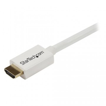 StarTech.com Cavo HDMI ad alta velocità da 2 m - Cavo Ultra HD 4k x 2k a parete CL3 bianco - HDMI a HDMI - M/M