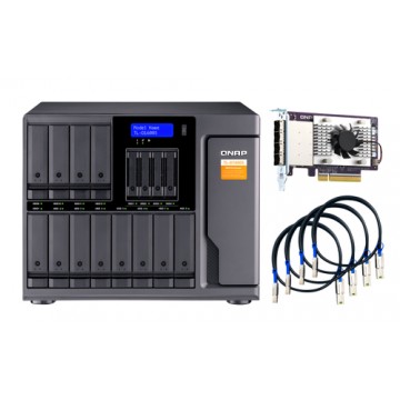 QNAP TL-D1600S contenitore di unità di archiviazione 2.5/3.5" Enclosure HDD/SSD Nero, Grigio