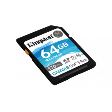 Kingston Technology Canvas Go! Plus memoria flash 64 GB SD Classe 10 UHS-I