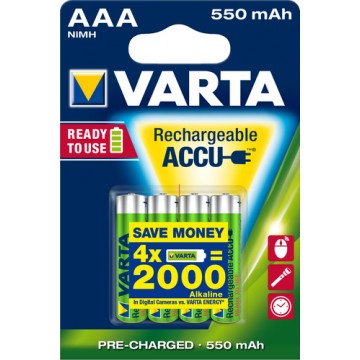 Varta Ready2Use HR03 4pcs Batteria ricaricabile Nichel-Metallo Idruro (NiMH)