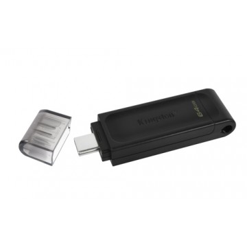 Kingston Technology DataTraveler 70 unità flash USB 64 GB USB tipo-C 3.2 Gen 1 (3.1 Gen 1) Nero