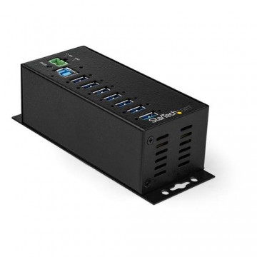 StarTech.com Hub USB 3.0 industriale a 7 porte con adattatore di alimentazione esterno - Protezione ESD e sovratensioni a 350 W