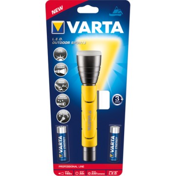 Varta 18628101421 Torcia a mano Nero, Giallo LED