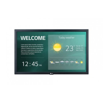 LG 22SM3G-B visualizzatore di messaggi 54,6 cm (21.5") IPS Full HD Pannello piatto per segnaletica digitale Nero Processore inte