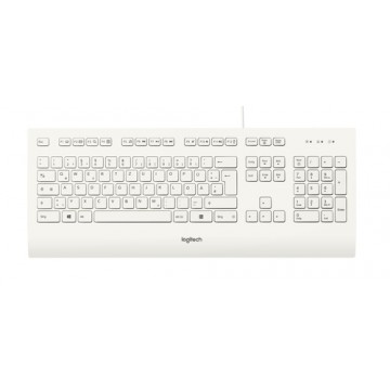 Logitech K280e tastiera USB QWERTZ Tedesco Bianco