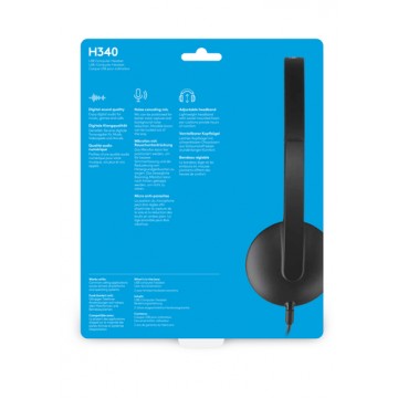 Logitech H340 Cuffia Padiglione auricolare Nero