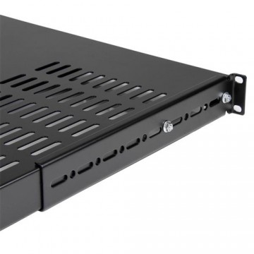 StarTech.com Ripiano per montaggio a rack regolabile con fessure 1U - Robusto ripiano per armadio server rack fisso - 113 kg