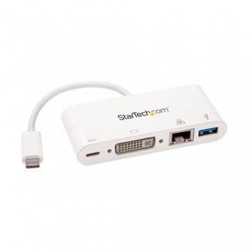 StarTech.com Adattatore Multiporta per Portatili USB-C - Power Delivery - DVI - GbE - USB 3.0