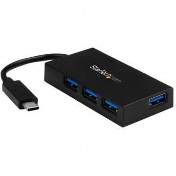 StarTech.com Hub USB 3.0 a 4 porte - Perno e Concentratore USB-C a 4x USB-A - Adattatore di Alimentazione incluso