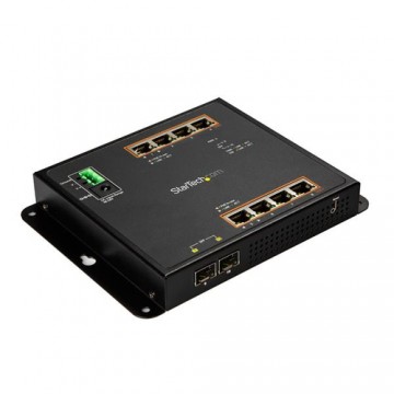 StarTech.com Switch Ethernet Gigabit a 8 porte PoE+ con 2 connessioni SFP - Gestito - Montabile a Parete con accesso frontale