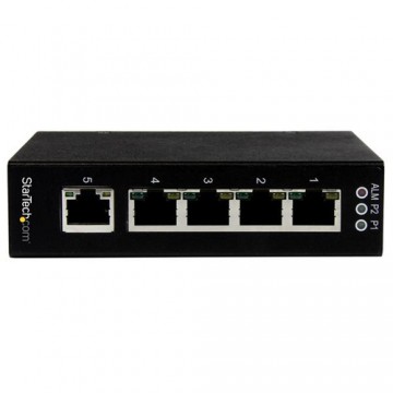 StarTech.com Switch di rete Commutatore Industriale Gigabit Ethernet a 5 porte non gestito - Guide DIN / Montabile a parete