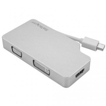 StarTech.com Adattatore Audio/Video da Viaggio 3 in 1 - Mini DisplayPort a VGA, DVI o HDMI - in Alluminio - 4K