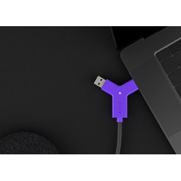 Logitech Swytch Trasmettitore e ricevitore AV Nero, Viola