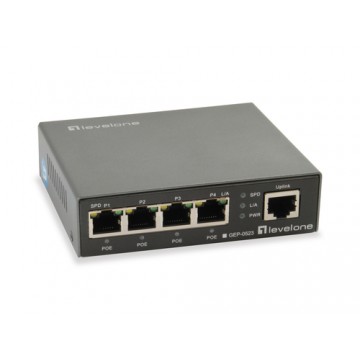LevelOne GEP-0523 switch di rete Gigabit Ethernet (10/100/1000) Nero Supporto Power over Ethernet (PoE)