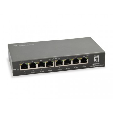 LevelOne GEP-0823 switch di rete Gigabit Ethernet (10/100/1000) Nero Supporto Power over Ethernet (PoE)
