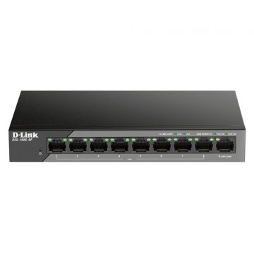 D-Link DSS-100E-9P switch di rete Non gestito Fast Ethernet (10/100) Nero Supporto Power over Ethernet (PoE)
