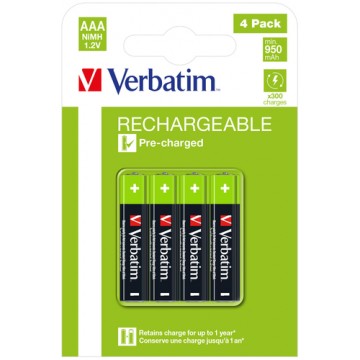 Verbatim 49514 batteria per uso domestico Batteria monouso Mini Stilo AAA Nichel-Metallo Idruro (NiMH)