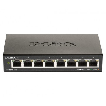 D-Link DGS-1100-08V2 switch di rete Gestito Gigabit Ethernet (10/100/1000) Nero