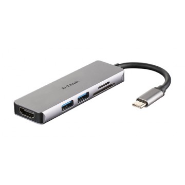 D-Link DUB-M530 replicatore di porte e docking station per notebook Cablato USB 3.2 Gen 1 (3.1 Gen 1) Type-C Alluminio, Nero