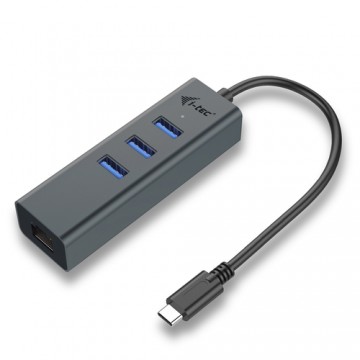 i-tec Metal C31METALG3HUB hub di interfaccia USB 3.2 Gen 2 (3.1 Gen 2) Type-C 5000 Mbit/s Grigio