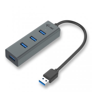 i-tec Metal U3HUBMETAL403 hub di interfaccia USB 3.2 Gen 1 (3.1 Gen 1) Type-A 5000 Mbit/s Grigio