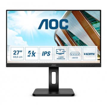 AOC U27P2CA monitor piatto per PC 68,6 cm (27") 3840 x 2160 Pixel 4K Ultra HD LED Nero