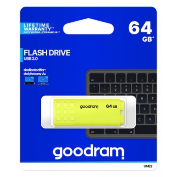 Goodram UME2 unità flash USB 64 GB USB tipo A 2.0 Giallo