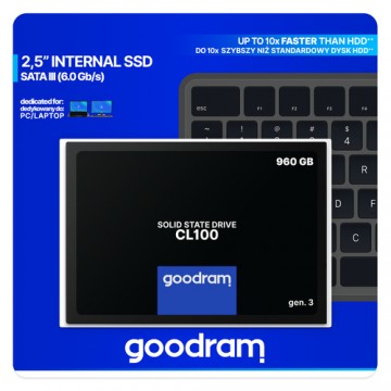 Goodram CL100 gen.3 2.5" 960 GB Serial ATA III 3D TLC NAND