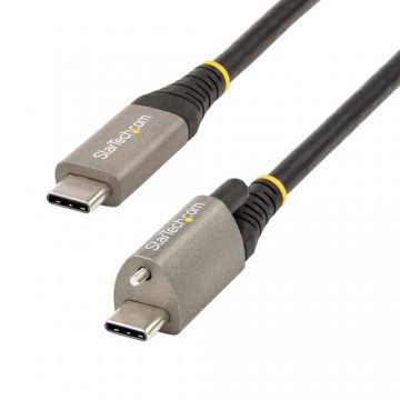 StarTech.com Cavo USB-C con viti di bloccaggio superiori da 1m - Cavo da USB-C a USB- C certificato 10Gbps - Cavo USB-C 3.1/3.2 