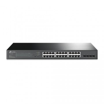 TP-LINK TL-SG2428P switch di rete Gigabit Ethernet (10/100/1000) Nero Supporto Power over Ethernet (PoE)