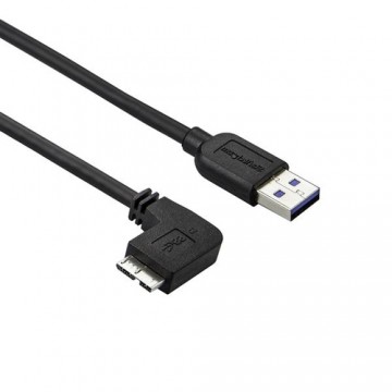 StarTech.com Cavo USB 3.0 Tipo A a Micro B slim - Connettore USB3.0 A a Micro B slim ad angolo sinistro Gen 1 (5 Gbps) - 50cm