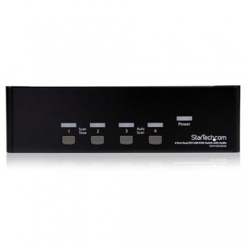 StarTech.com Switch KVM Dual DVI USB 4 porte con audio e hub USB 2.0