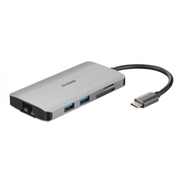 D-Link DUB-M810 replicatore di porte e docking station per notebook Cablato Thunderbolt 3 Argento