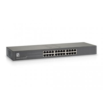 LevelOne GSW-2457 switch di rete Non gestito Gigabit Ethernet (10/100/1000) Supporto Power over Ethernet (PoE) Nero