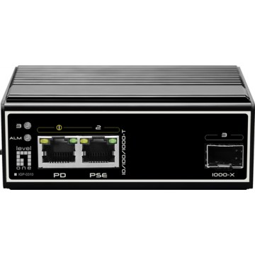 LevelOne IGP-0310 switch di rete Gigabit Ethernet (10/100/1000) Supporto Power over Ethernet (PoE) Nero