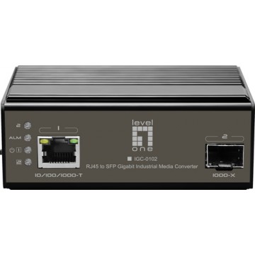 LevelOne IGC-0102 convertitore multimediale di rete 1000 Mbit/s Nero