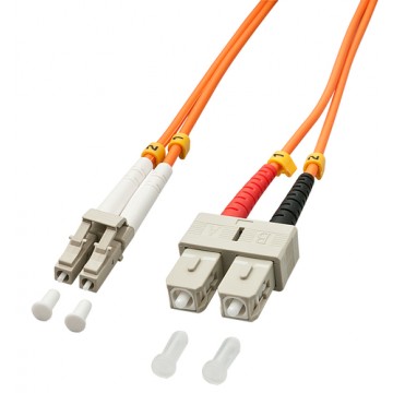 Lindy 10m OM2 LC - SC Duplex cavo a fibre ottiche Arancione
